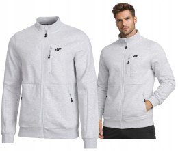 4F OCIEPLANA MĘSKA BLUZA BOMBERKA ROZPINANA BAWEŁNIANA ZAMKI / rozm XL