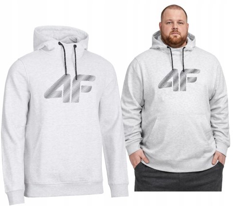 4F OCIEPLANA MĘSKA BLUZA DRESOWA Z KAPTUREM KANGURKA / rozm XXXL 3XL