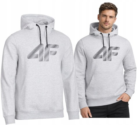 4F OCIEPLANA MĘSKA BLUZA DRESOWA Z KAPTUREM KANGURKA / rozm XL