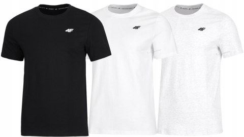 4F ZESTAW 3szt. 3-PAK MĘSKA KOSZULKA T-SHIRT 100% BAWEŁNA / rozm XXXXL 4XL