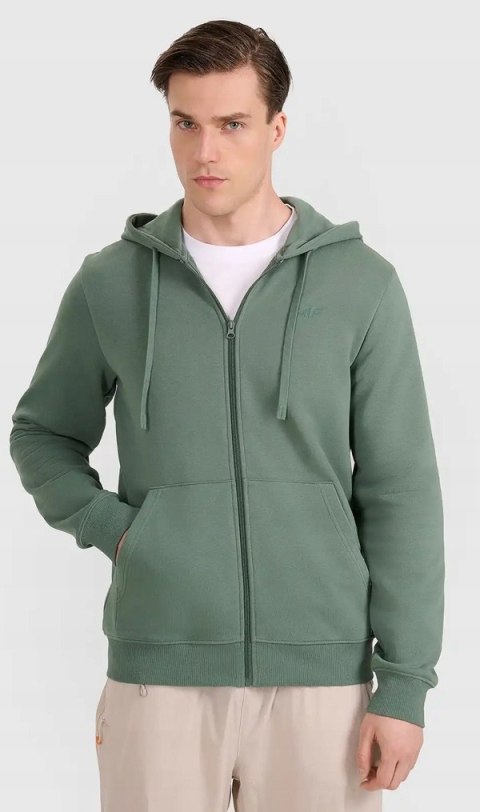 4F MĘSKA BLUZA Z KAPTUREM BAWEŁNA ROZPINANA / rozm L