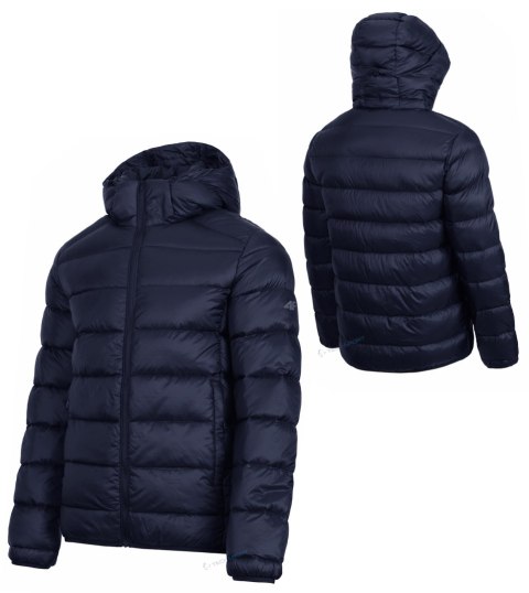 4F MĘSKA KURTKA ZIMOWA PUCHOWA Z KAPTUREM | NATURALNE WYPEŁNIENIE | S