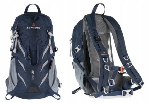 BERGSON LOTE 20L | STYLOWY, LEKKI PLECAK Z ODDYCHAJĄCYM TYŁEM | GRANATOWY