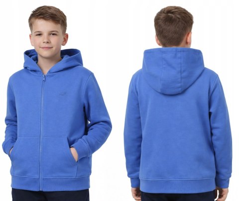 4F OCIEPLANA CHŁOPIĘCA BLUZA ROZPINANA Z KAPTUREM / rozm 146