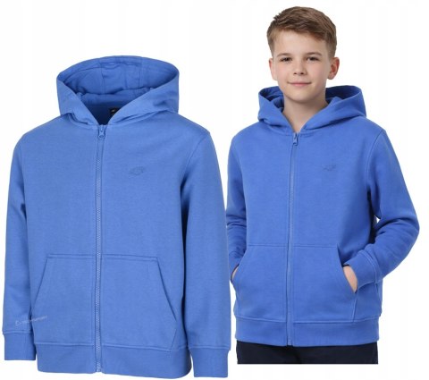 4F OCIEPLANA CHŁOPIĘCA BLUZA ROZPINANA Z KAPTUREM / rozm 158