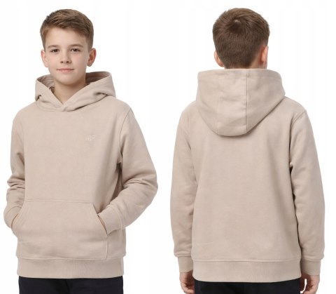 4F OCIEPLANA CHŁOPIĘCA JUNIORSKA BLUZA KANGURKA Z KAPTUREM / rozm 140