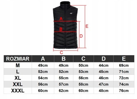 4F MĘSKA KAMIZELKA SOFTSHELLOWA BEZRĘKAWNIK / M
