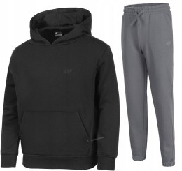 4F OCIEPLANY CHŁOPIĘCY DRES KOMPLET BLUZA KANGURKA SPODNIE / rozm 140