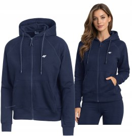 4F DAMSKA BLUZA BAWEŁNIANA ROZPINANA Z KAPTUREM / rozm L