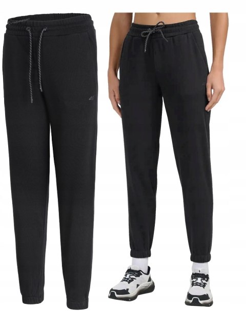 4F DAMSKIE SPODNIE DRESOWE BAWEŁNA JOGGERY / rozm S