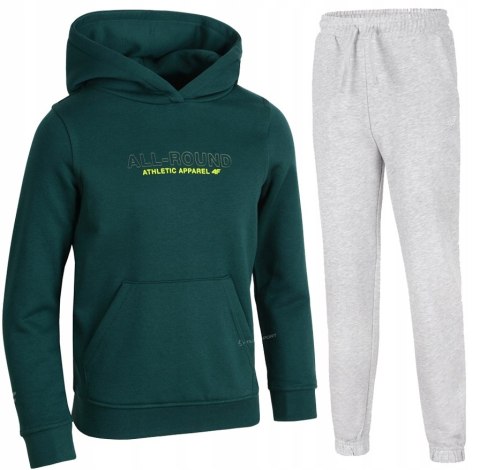 4F OCIEPLANY CHŁOPIĘCY DRES KOMPLET BLUZA KANGURKA SPODNIE / rozm 146