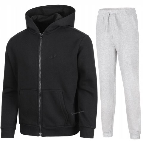 4F OCIEPLANY CHŁOPIĘCY DRES KOMPLET BLUZA ROZPINANA SPODNIE / rozm 128