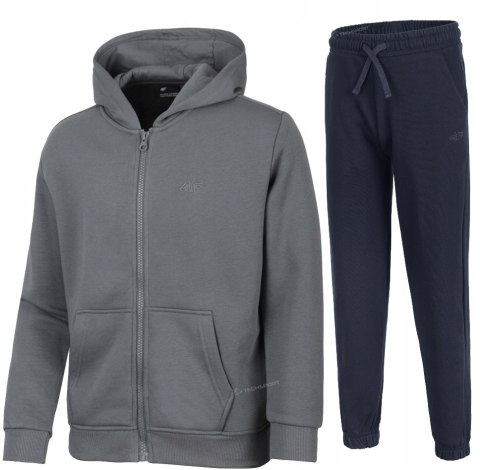 4F OCIEPLANY CHŁOPIĘCY DRES KOMPLET BLUZA ROZPINANA SPODNIE / rozm 146