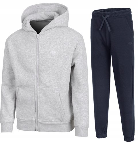 4F OCIEPLANY CHŁOPIĘCY DRES KOMPLET BLUZA ROZPINANA SPODNIE / rozm 146