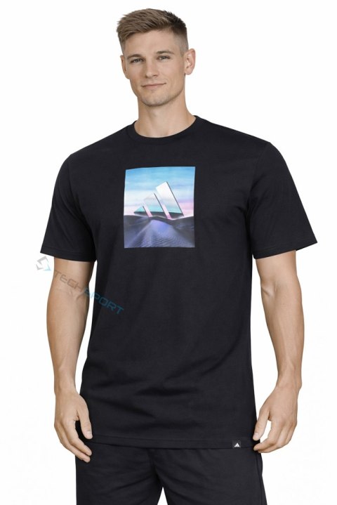 ADIDAS MĘSKA KOSZULKA BAWEŁNIANA Z GRAFIKĄ NA PIERSI DUŻE LOGO / roz XL