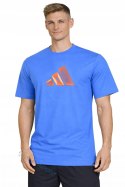 ADIDAS MĘSKA WYGODNA BAWEŁNIANA KOSZULKA Z DUŻA GRAFIKĄ NA PIERSI / 4XL