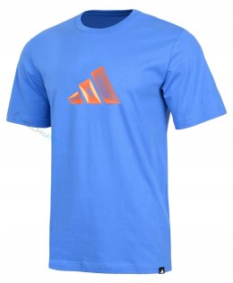 ADIDAS MĘSKA WYGODNA BAWEŁNIANA KOSZULKA Z DUŻA GRAFIKĄ NA PIERSI / XXL