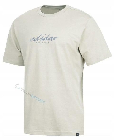 ADIDAS WYGODNA KOSZULKA MĘSKA T-SHIRT 100% BAWEŁNA Z NAPISEM/ roz. L