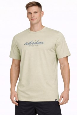 ADIDAS WYGODNA KOSZULKA MĘSKA T-SHIRT 100% BAWEŁNA Z NAPISEM/ roz. L