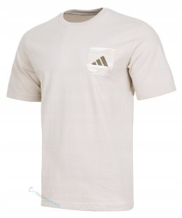 ADIDAS WYGODNA MĘSKA KOSZULKA BAWEŁNIANA Z KIESZONKĄ NA PIERSI / rozm. XXL
