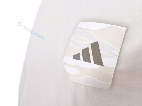 ADIDAS WYGODNA MĘSKA KOSZULKA BAWEŁNIANA Z KIESZONKĄ NA PIERSI / rozm. XXL