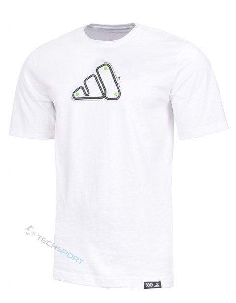 ADIDAS WYGODNA MĘSKA KOSZULKA T-SHIRT 100% BAWEŁNA DUŻE LOGO BIAŁA / M