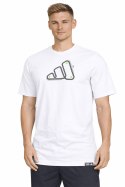 ADIDAS WYGODNA MĘSKA KOSZULKA T-SHIRT 100% BAWEŁNA DUŻE LOGO BIAŁA / M