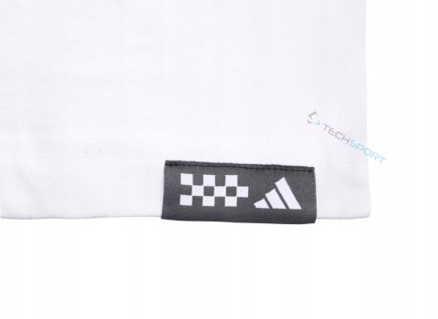 ADIDAS WYGODNA MĘSKA KOSZULKA T-SHIRT 100% BAWEŁNA DUŻE LOGO BIAŁA / M