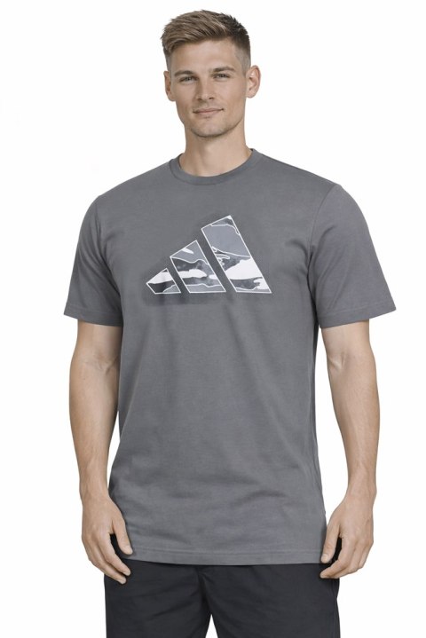 WYGODNA MĘSKA KOSZULKA BAWEŁNIANA ADIDAS Z DUŻYM LOGIEM / roz. XXL