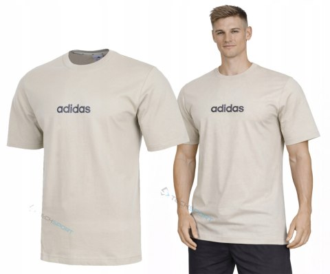 ADIDAS MĘSKA KOSZULKA BAWEŁNIANA T-SHIRT Z NAPISEM / rozm. XL