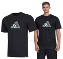 ADIDAS MĘSKA WYGODNA BAWEŁNIANA KOSZULKA Z DUŻA GRAFIKĄ NA PIERSI / XL