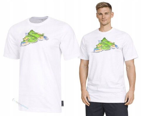 ADIDAS WYGODNA BAWEŁNIANA KOSZULKA MĘSKA DUŻE LOGO / rozm. 3XL