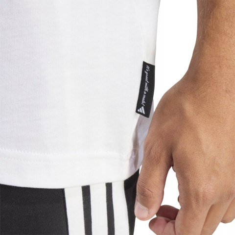 ADIDAS WYGODNA BAWEŁNIANA KOSZULKA MĘSKA DUŻE LOGO / rozm. 3XL