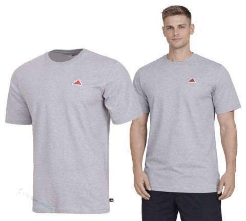 ADIDAS WYGODNA MĘSKA BAWEŁNIANA KOSZULKA Z MAŁYM LOGIEM NA PIERSI / XL