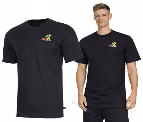 ADIDAS MĘSKA KOSZULKA T-SHIRT Z WAKACYJNĄ GRAFIKĄ 100% BAWEŁNA / rozm. XXL