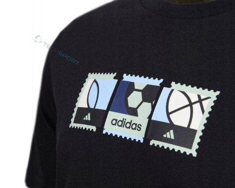 ADIDAS WYGODNA MĘSKA KOSZULKA T-SHIRT 100% BAWEŁNA Z GRAFIKĄ / rozm. XXL