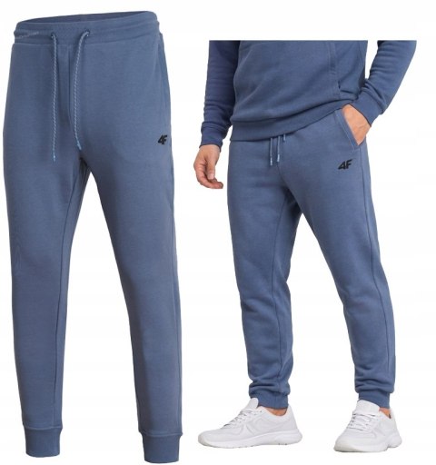 4F MĘSKIE SPODNIE DRESOWE JOGGERY BAWEŁNA ZAMYKANE KIESZENIE / rozm XL