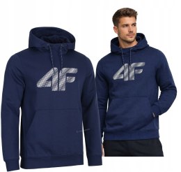 4F OCIEPLANA MĘSKA BLUZA DRESOWA Z KAPTUREM KANGURKA / rozm XL