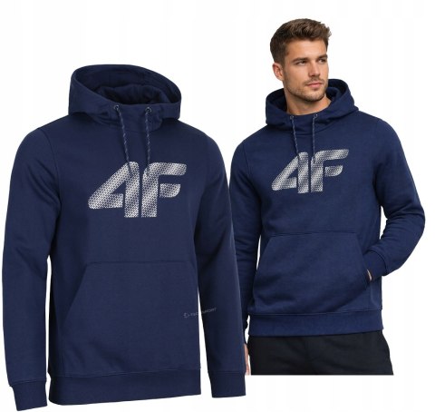 4F OCIEPLANA MĘSKA BLUZA DRESOWA Z KAPTUREM KANGURKA / rozm M