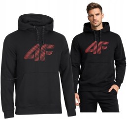 4F OCIEPLANA MĘSKA BLUZA DRESOWA Z KAPTUREM KANGURKA / rozm M