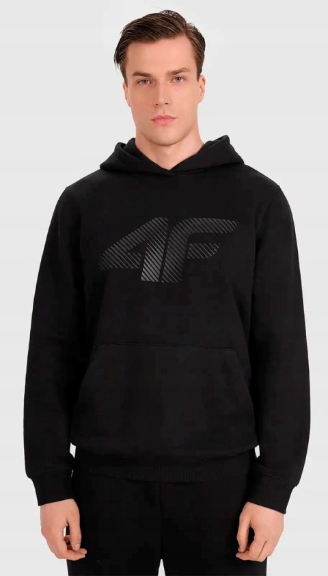 4F OCIEPLANA MĘSKA BLUZA DRESOWA Z KAPTUREM KANGURKA / rozm L