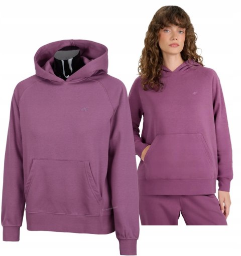 4F OCIEPLANA DAMSKA BLUZA BAWEŁNIANA KANGURKA Z KAPTUREM / rozm L