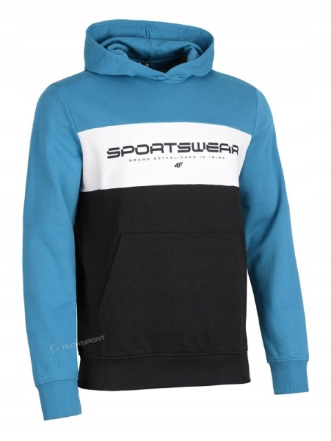 4F MĘSKA BLUZA DRESOWA Z KAPTUREM KANGURKA / rozm M
