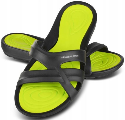 AQUA SPEED DAMSKIE KLAPKI BASENOWE PLAŻOWE SPORTOWE 39