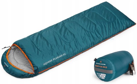 ŚPIWÓR BERGSON SQUARE PLUS 200 EZ 2w1 DO -1st | CIEPŁY WYGODNY | TURKUS