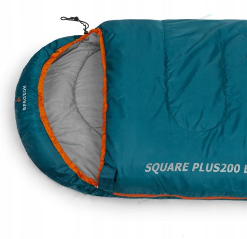 ŚPIWÓR BERGSON SQUARE PLUS 200 EZ 2w1 DO -1st | CIEPŁY WYGODNY | TURKUS