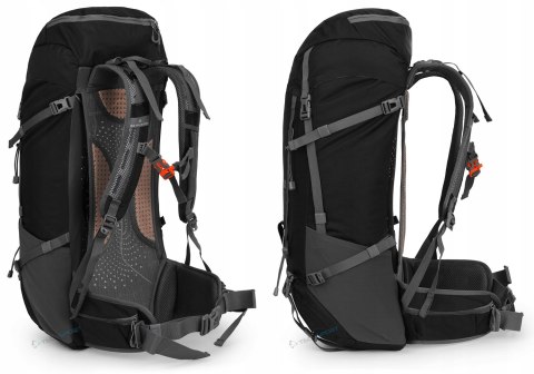 WENTYLOWANY PLECAK TURYSTYCZNY BERGSON PUMORI | POJEMNOŚĆ 50L | CZARNY