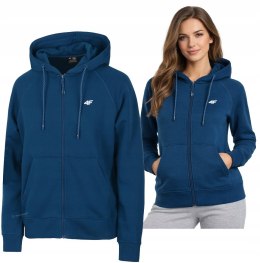 4F DAMSKA BLUZA BAWEŁNIANA ROZPINANA Z KAPTUREM / rozm S