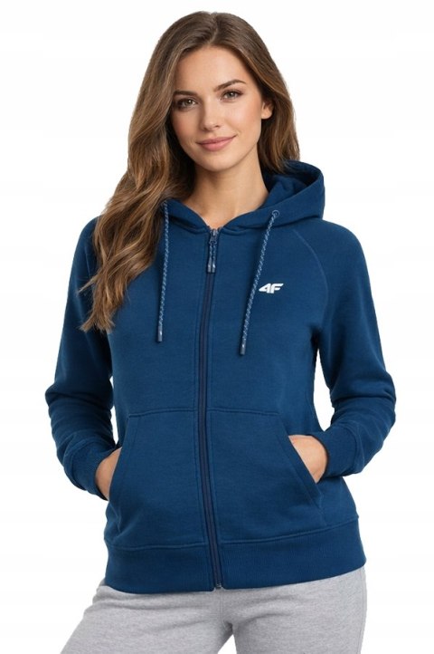 4F DAMSKA BLUZA BAWEŁNIANA ROZPINANA Z KAPTUREM / rozm S