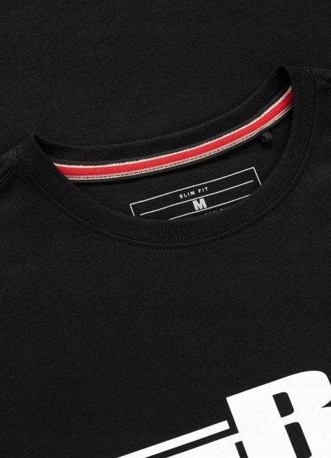 PITBULL MĘSKA KOSZULKA BAWEŁNIANA T-SHIRT SLIM FIT Z NAPISEM / roz. M